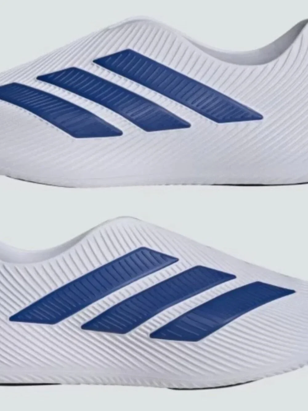 NEW adidas Purechill Runner Men's White & Blue Slip-On Sneakers Slides Size 12